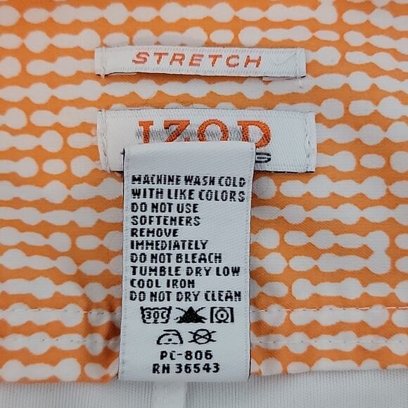 Izod XFG Women's Performance Stretch Orange Print Golf Skirt 10 - Picture 13 of 13